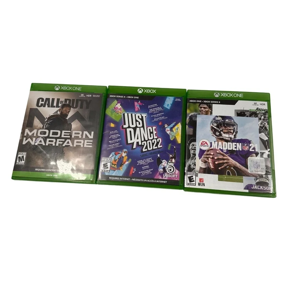 Xbox One Call Of Duty Modern Warfare Just Dance‎ 2022 Madden NFL 21 Bundle Games